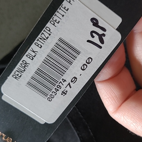 Renuar black casual pants. Size 12 P - Picture 10 of 11